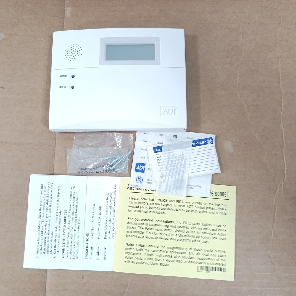 Honeywell Ademco 6150 ADT Fixed English Display Keypad Security Alarm Panel